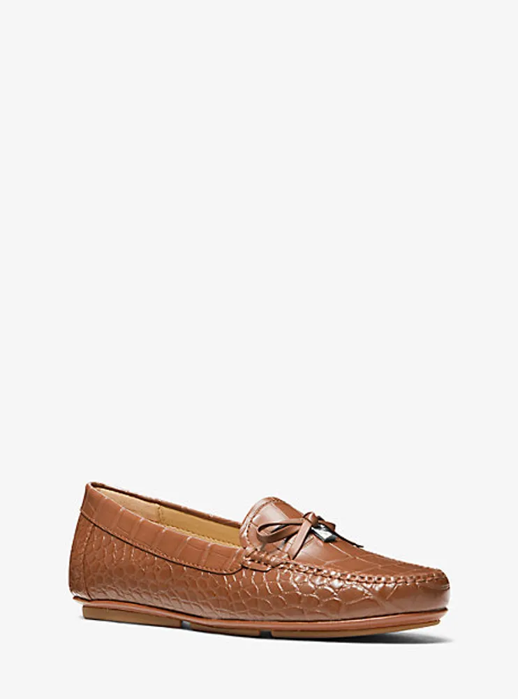 Flâneur Juliette en faux cuir gaufré à motif crocodile
