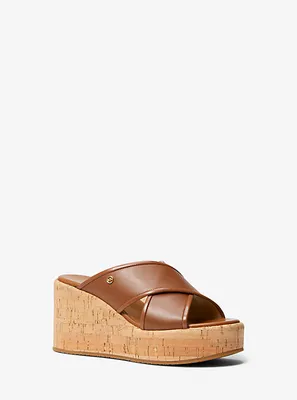 Cary Leather Wedge Sandal
