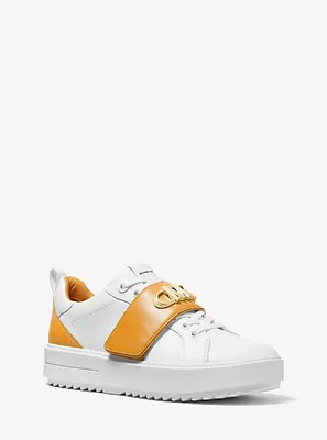 Espadrille Emmett en cuir à deux tons à ornements et à logo