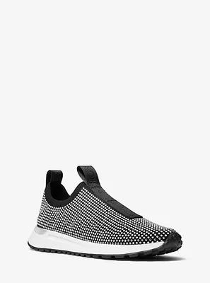 Bodie Embellished Stretch Knit Slip-On Trainer