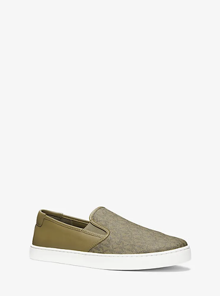 Espadrille à enfiler Cal en toile logo et cuir