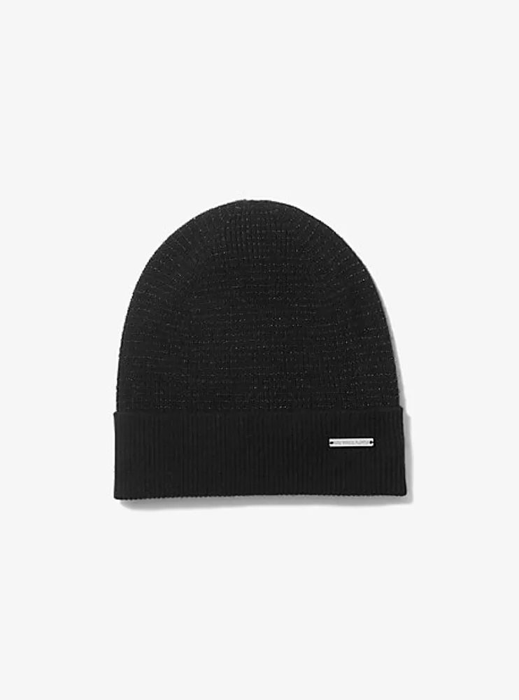 Bonnet en mélange de laine métallisé