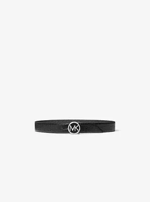 Reversible Logo and Crocodile Embossed Belt