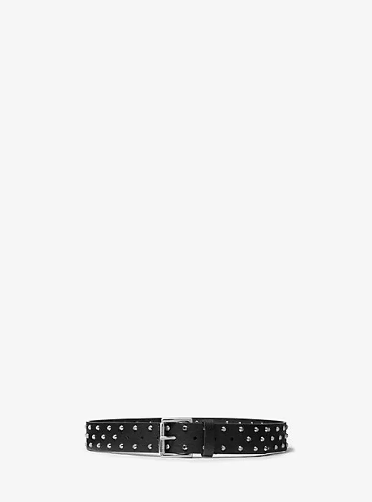 Ceinture boyfriend en faux cuir clouté