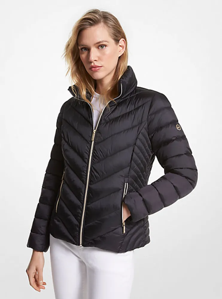 Quilted Nylon Packable Puffer Jacket
