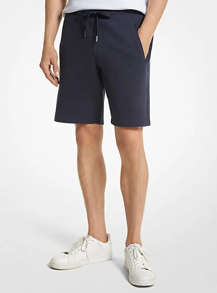 Ribbed Cotton Blend Shorts