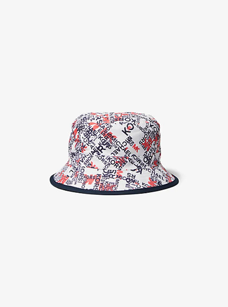 Chapeau cloche tissé à logo graphique