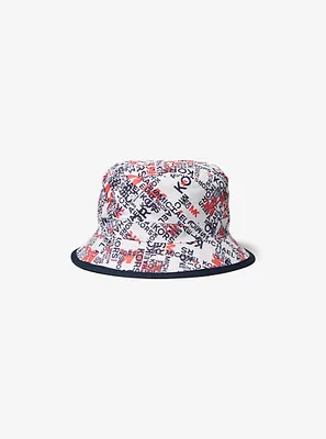 Chapeau cloche tissé à logo graphique