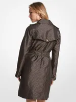 Trench-coat en jacquard à logo
