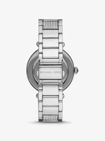 Oversized Parker Pavé Silver-Tone Watch
