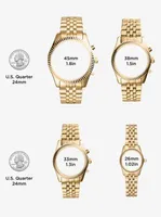 Oversized Parker Pavé Silver-Tone Watch