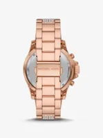 Montre Everest surdimensionnée de ton or rose à pavé