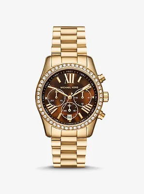 Lexington Pavé Gold-Tone Watch
