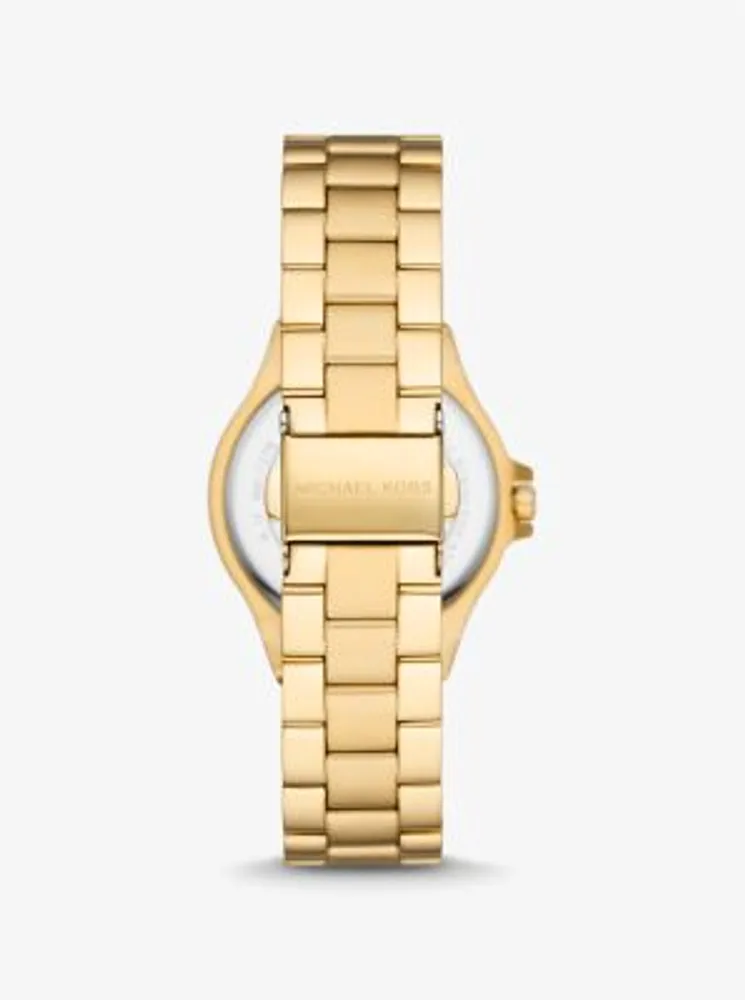 Mini Lennox Pavé Gold-Tone Watch