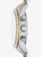 Montre Lexington surdimensionnée à deux tons et à pavé