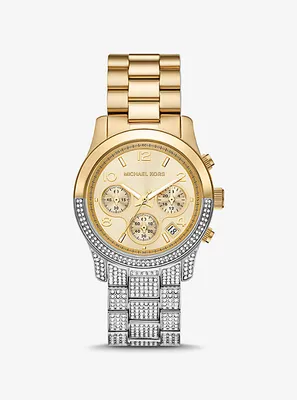 Slim Runway Pavé Two-Tone Watch