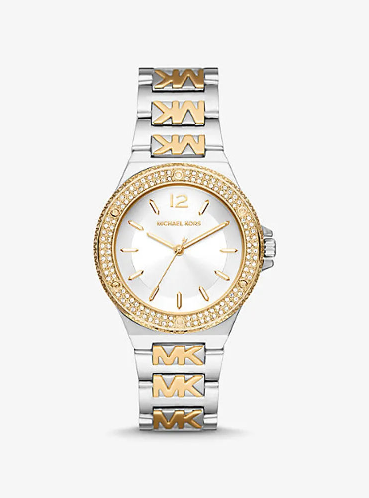 Montre Lennox à deux tons à logo et à pavé