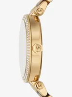 Parker Pavé Gold-Tone and Tortoiseshell Acetate Watch