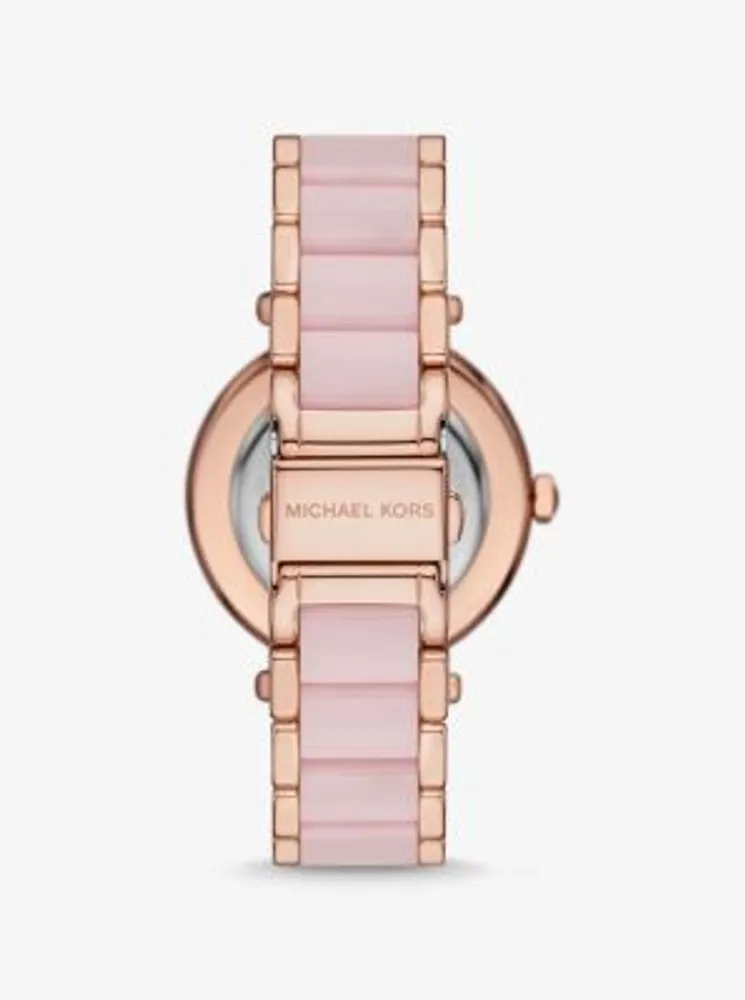 Parker Pavé Rose Gold-Tone and Acetate Watch
