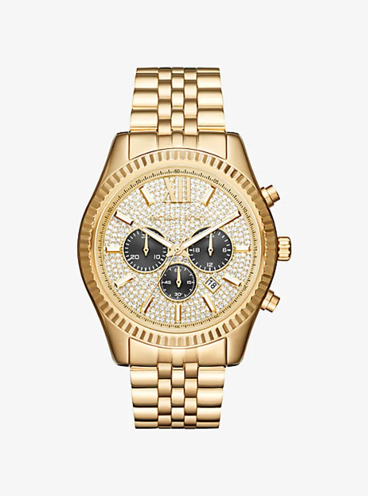 Oversized Lexington Gold-Tone Watch