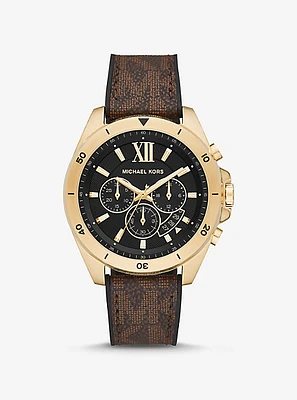 Montre Brecken surdimensionnée dorée à logo