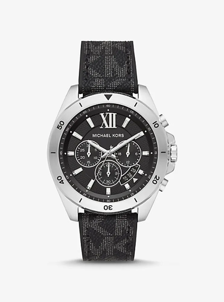 Montre Brecken surdimensionnée argentée à logo