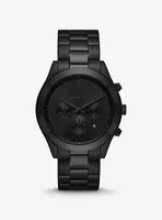 Montre Runway mince noire surdimensionnée