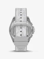Montre Brecken surdimensionnée argentée à logo