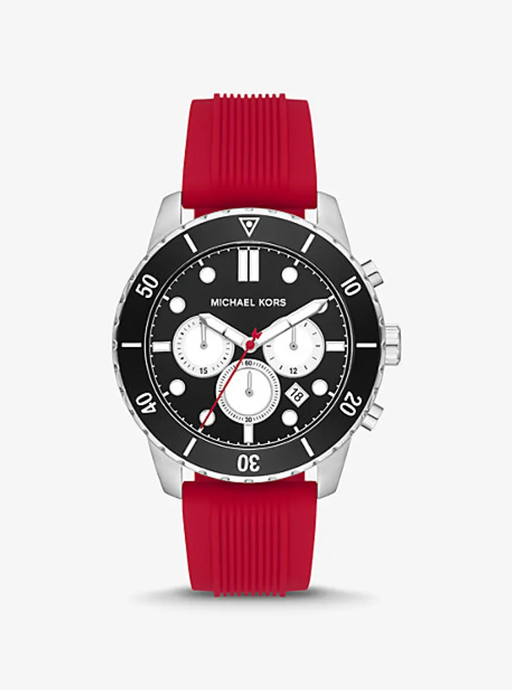 Montre Cunningham surdimensionnée argentée à bracelet en silicone