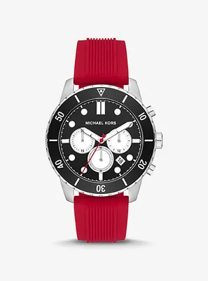 Montre Cunningham surdimensionnée argentée à bracelet en silicone