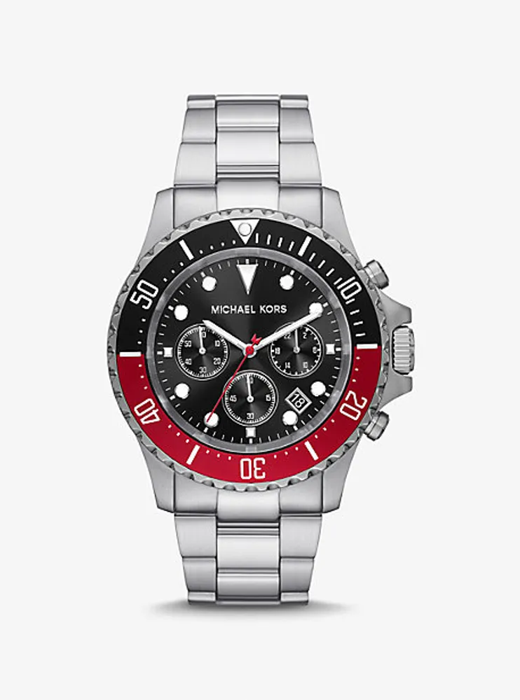 Montre Everest surdimensionnée argentée