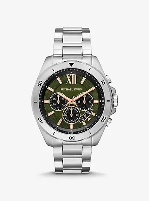 Montre Brecken surdimensionnée argentée