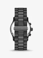 Montre Runway mince noire surdimensionnée