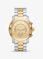 Oversized Slim Runway Two-Tone Watch