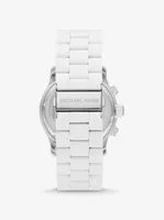 Oversized Runway White-Tone Watch