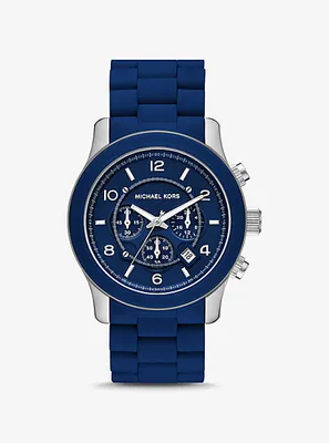 Oversized Runway Navy-Tone Watch