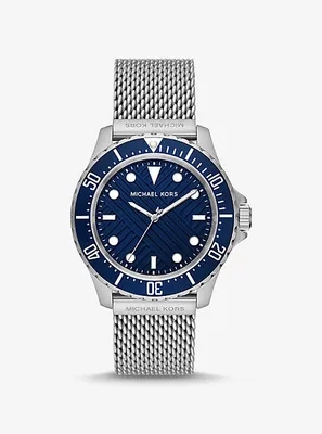 Oversized Slim Everest Silver-Tone Mesh Watch