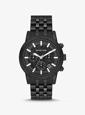 Oversized Hutton Black-Tone Watch