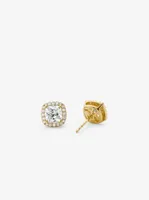 Clous en argent sterling à placage métal précieux et pavé