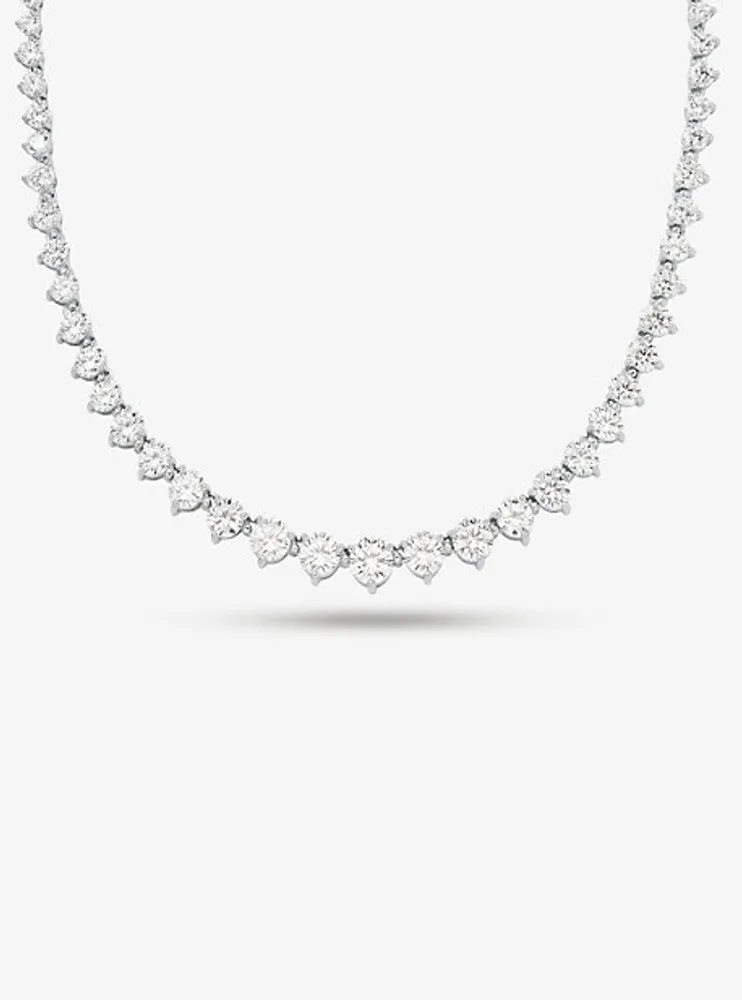 Sterling Silver Crystal Necklace