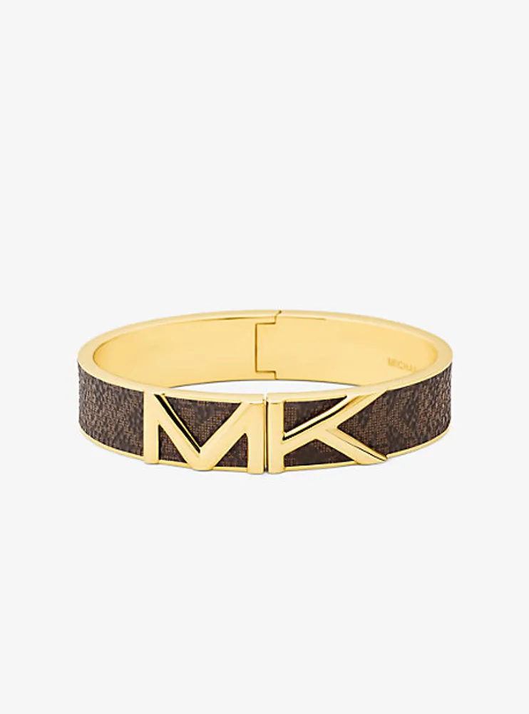 Bracelet Mott doré à logo