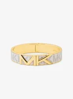 Mott Gold-Tone Logo Bangle