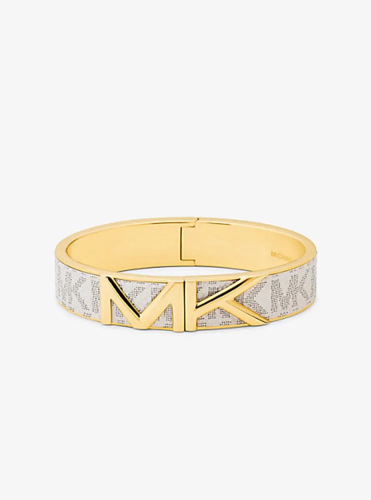 Mott Gold-Tone Logo Bangle