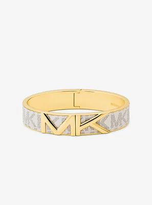 Mott Gold-Tone Logo Bangle