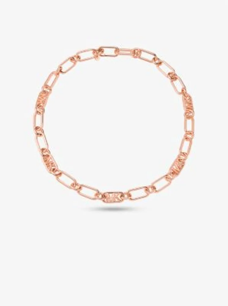 Precious Metal-Plated Brass Chain Link Necklace