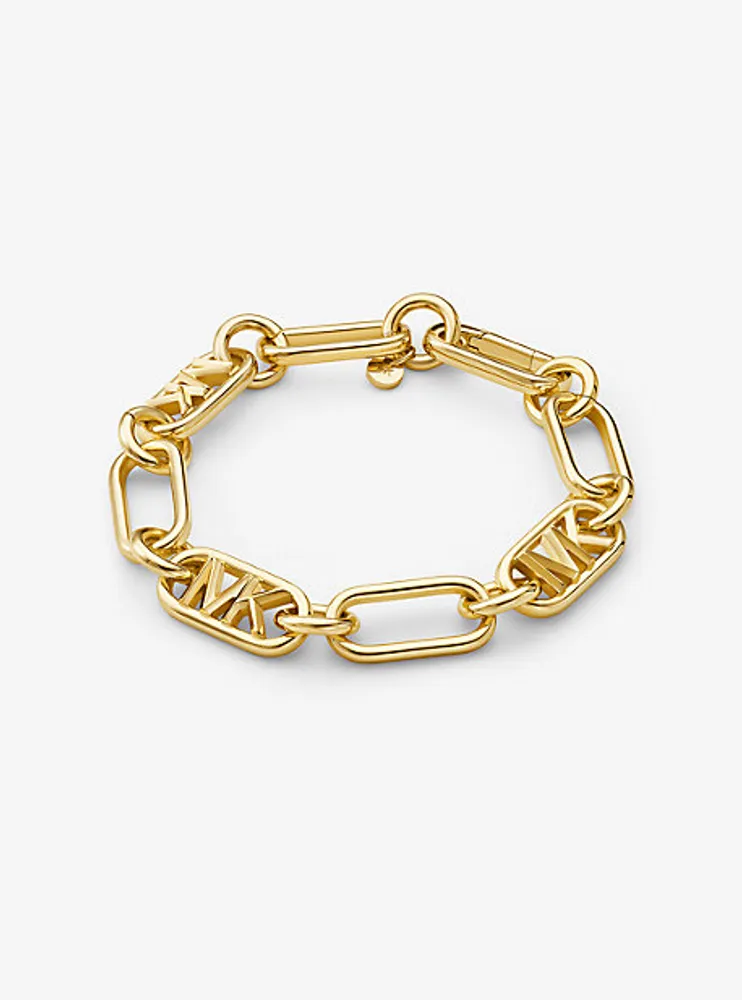 Bracelet à maillons en laiton à placage en métal précieux