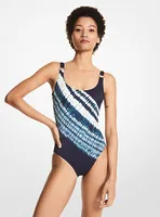 Maillot de bain en mélange nylon à effet teint au nœud
