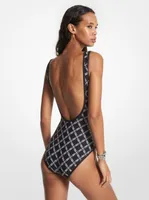 Maillot de bain à logo empire et ceinture