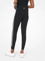 Pantalon de jogging en tricot texturé à bande logo