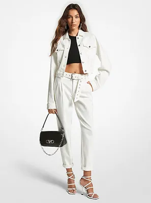 Jean en denim extensible à ceinture